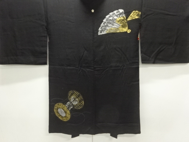 JAPANESE KIMONO / ANTIQUE TAISHO-ROMAN / CLASSIC PATTERN WOVEN A DRUM